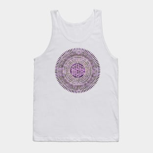 Flower of Life Amethyst and Gold Tank Top